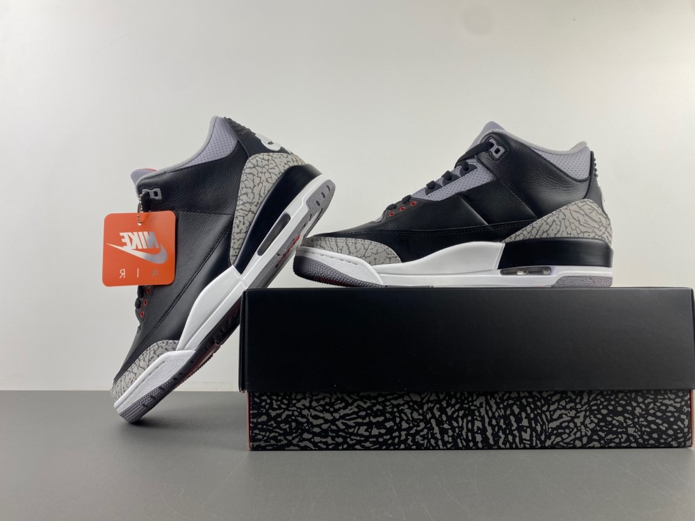 Air Jordan 3 OG “Black Cement” (2024) Retro Black Cement Colorway. Style Code: DN3707-010